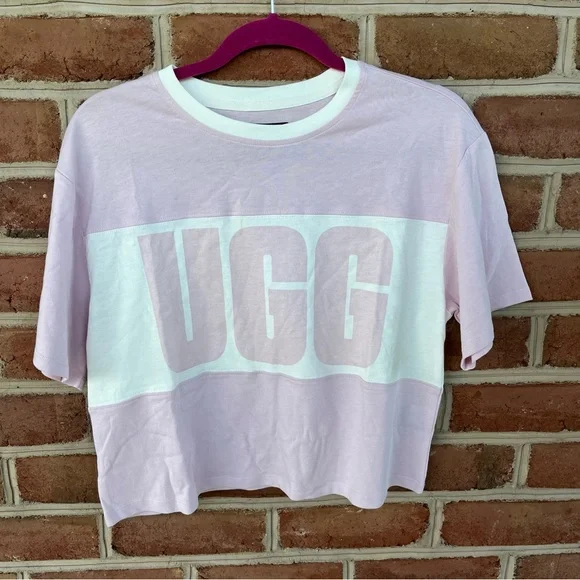 UGG pale pink color block logo top. XS NWT. Great gift idea - Picture 5 of 10